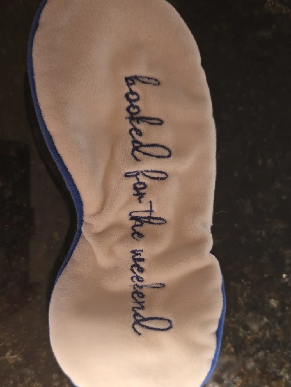 Disney Beige and Blue 'Booked for the Weekend' Sleep Mask